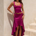 KAIRO MIDI SKIRT - BERRY