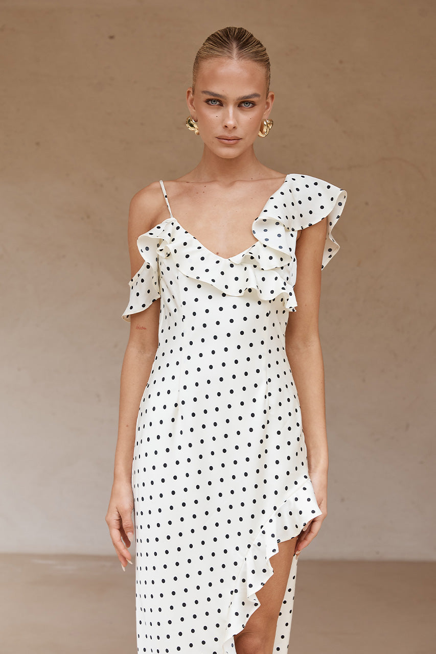 KARLITA MAXI DRESS - WHITE POLKA - KARLITAMAXIDRESSWHITEPOLKA_1