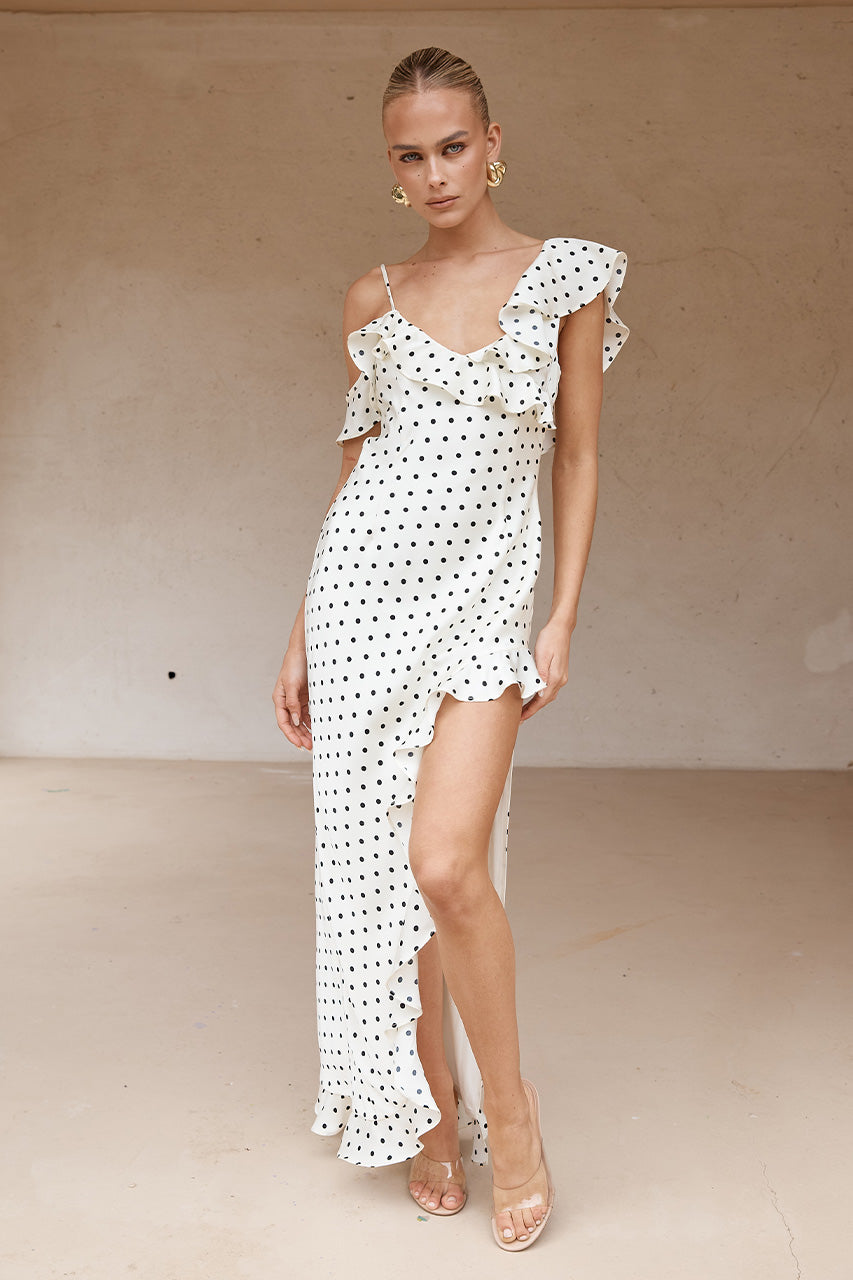 KARLITA MAXI DRESS - WHITE POLKA XXL - KARLITAMAXIDRESS_2