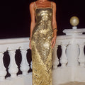 KERRIE SEQUIN MAXI DRESS - GOLD
