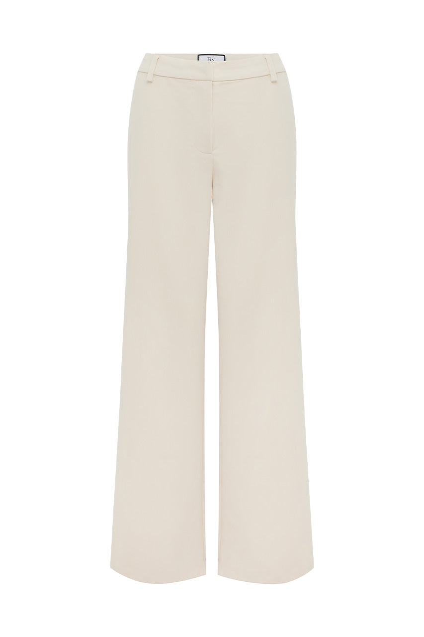 KIKO LOW RISE TAILORED PANTS - VANILLA