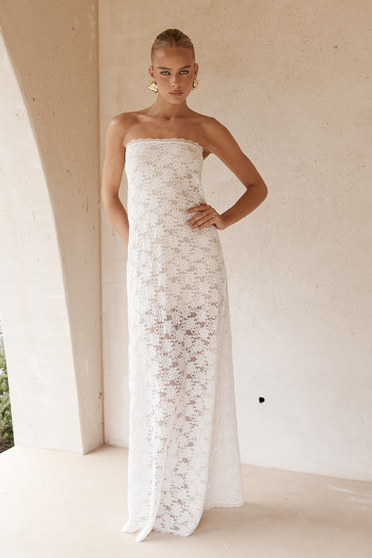 KINERA MAXI DRESS - WHITE - KINERAMAXIDRESSWHITE