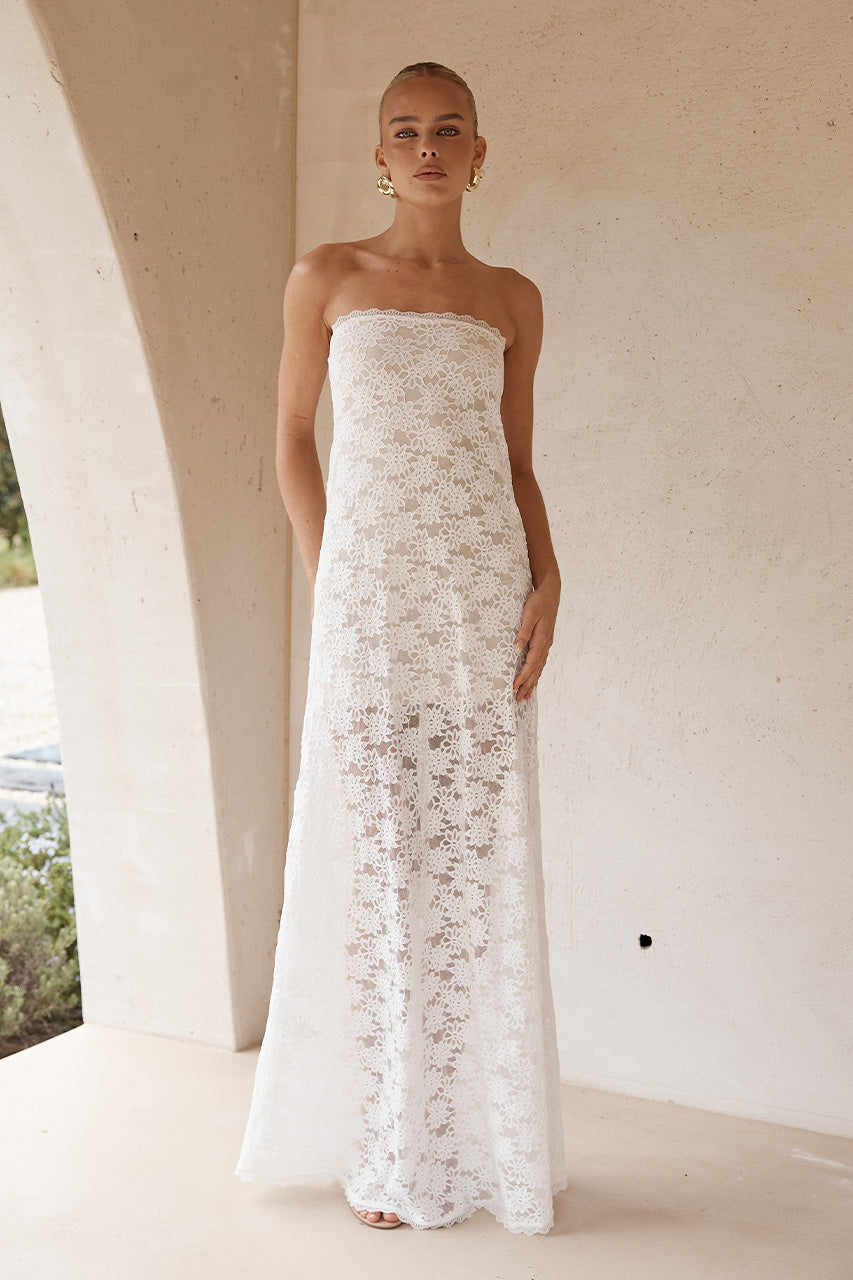 KINERA MAXI DRESS - WHITE XXL - KINERAMAXIDRESS_1