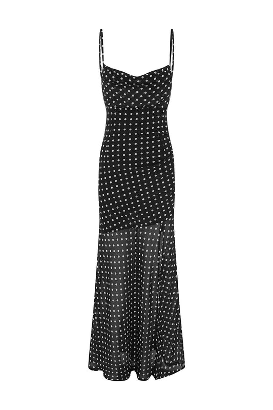 KYLEAH MAXI DRESS - BLACK/WHITE - KYLEAHMAXIDRESS