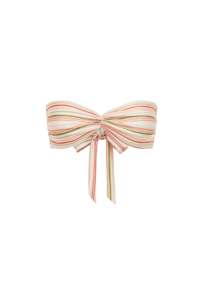 LAGOS TWIST BANDEAU BIKINI TOP - SADIE PINK