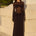 LARNA SLEEVED MAXI DRESS - BLACK