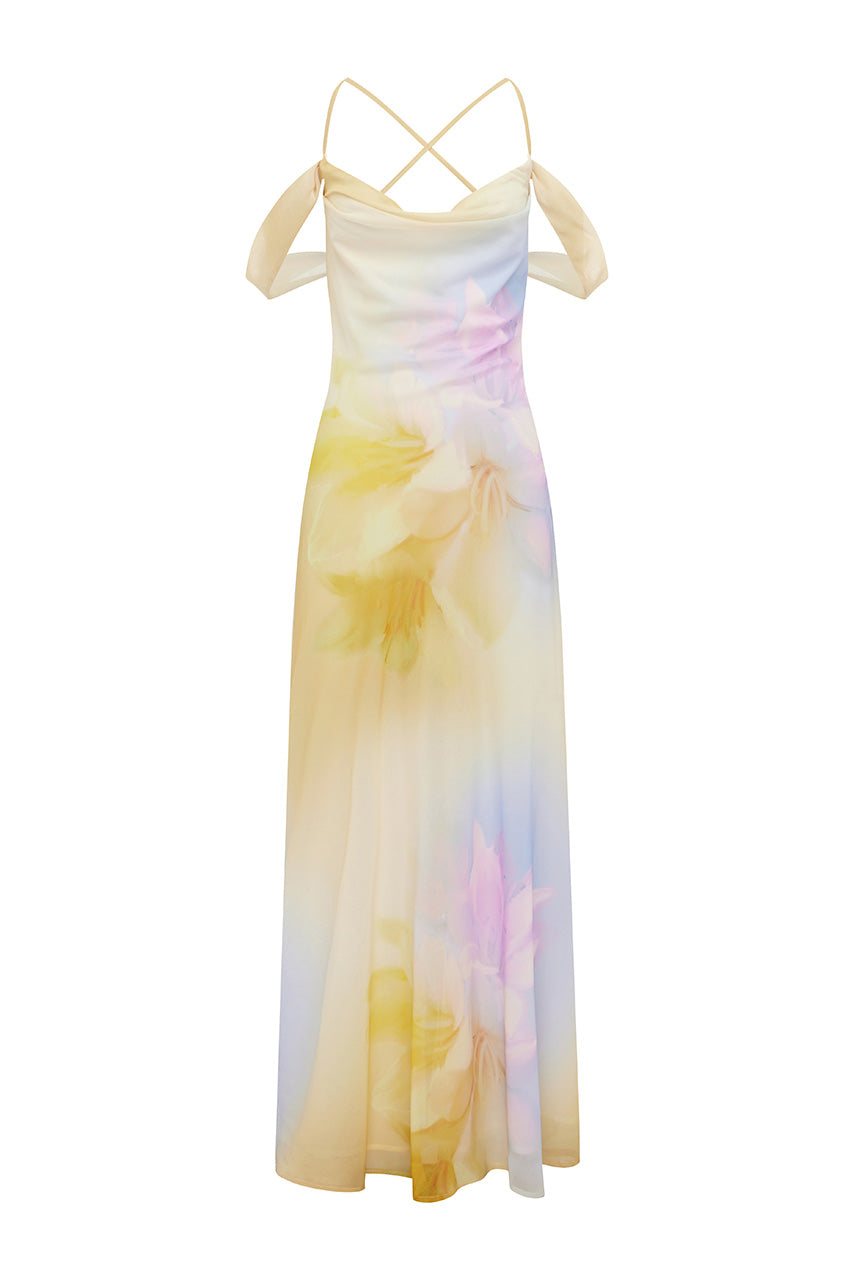 LAVONI CROSS BACK MAXI DRESS - SAPHIE BLUE