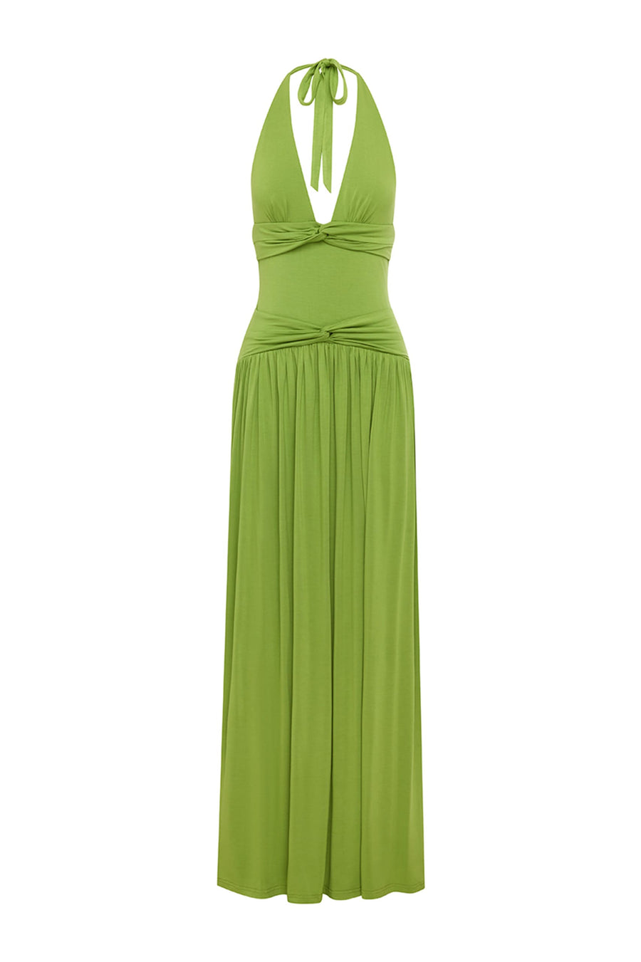 LEENA HALTER MAXI DRESS - PALM