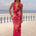 LEXIE LOW PLUNGE HALTER MAXI DRESS - ISABEL PINK