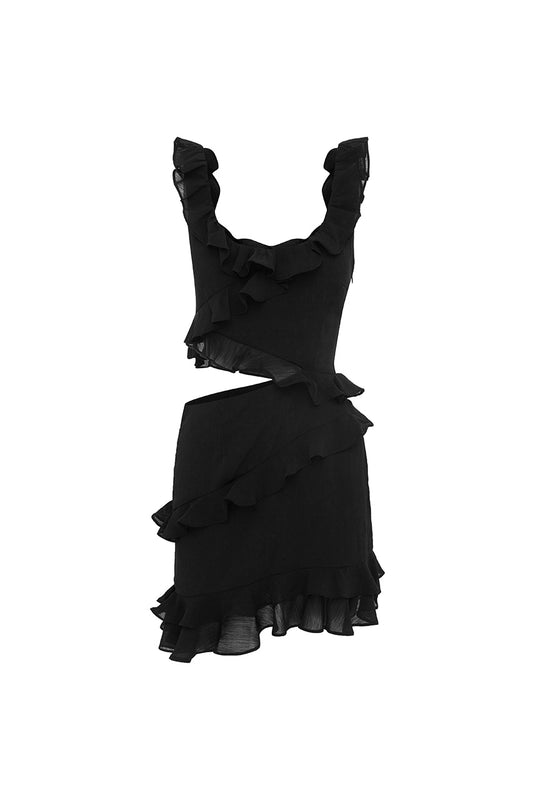 LEYLA MINI DRESS - BLACK - LEYLAMINIDRESS