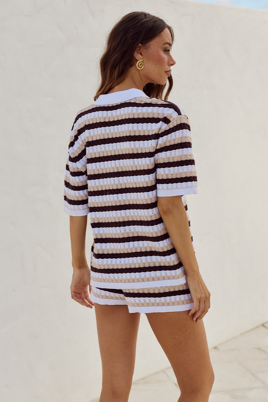 LILIANA KNIT SHORT - CHOCOLATE