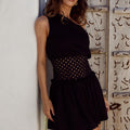 LIZZY ONE SHOULDER MINI DRESS - BLACK