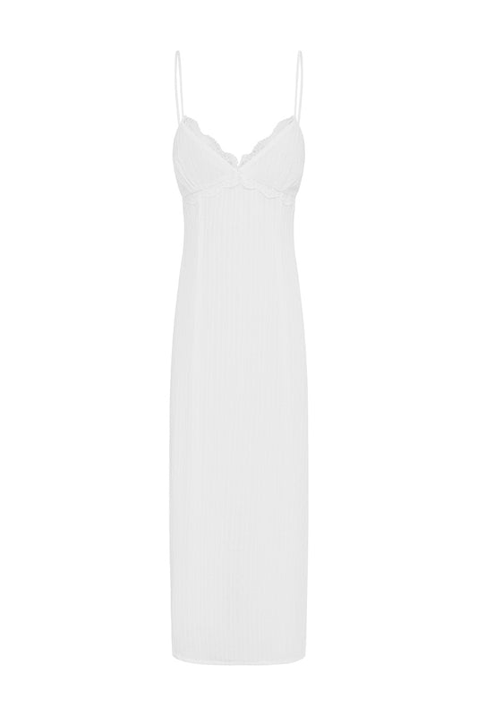 LOXIE MIDI DRESS - WHITE - LOXIEMIDIDRESS