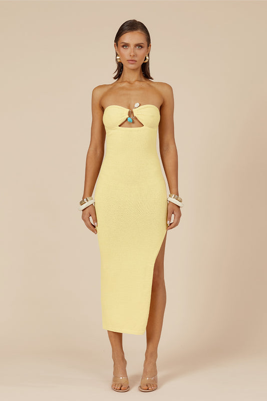 LUNA MIDI DRESS - LEMON XXL - LUNAMIDIDRESSLEMON_1