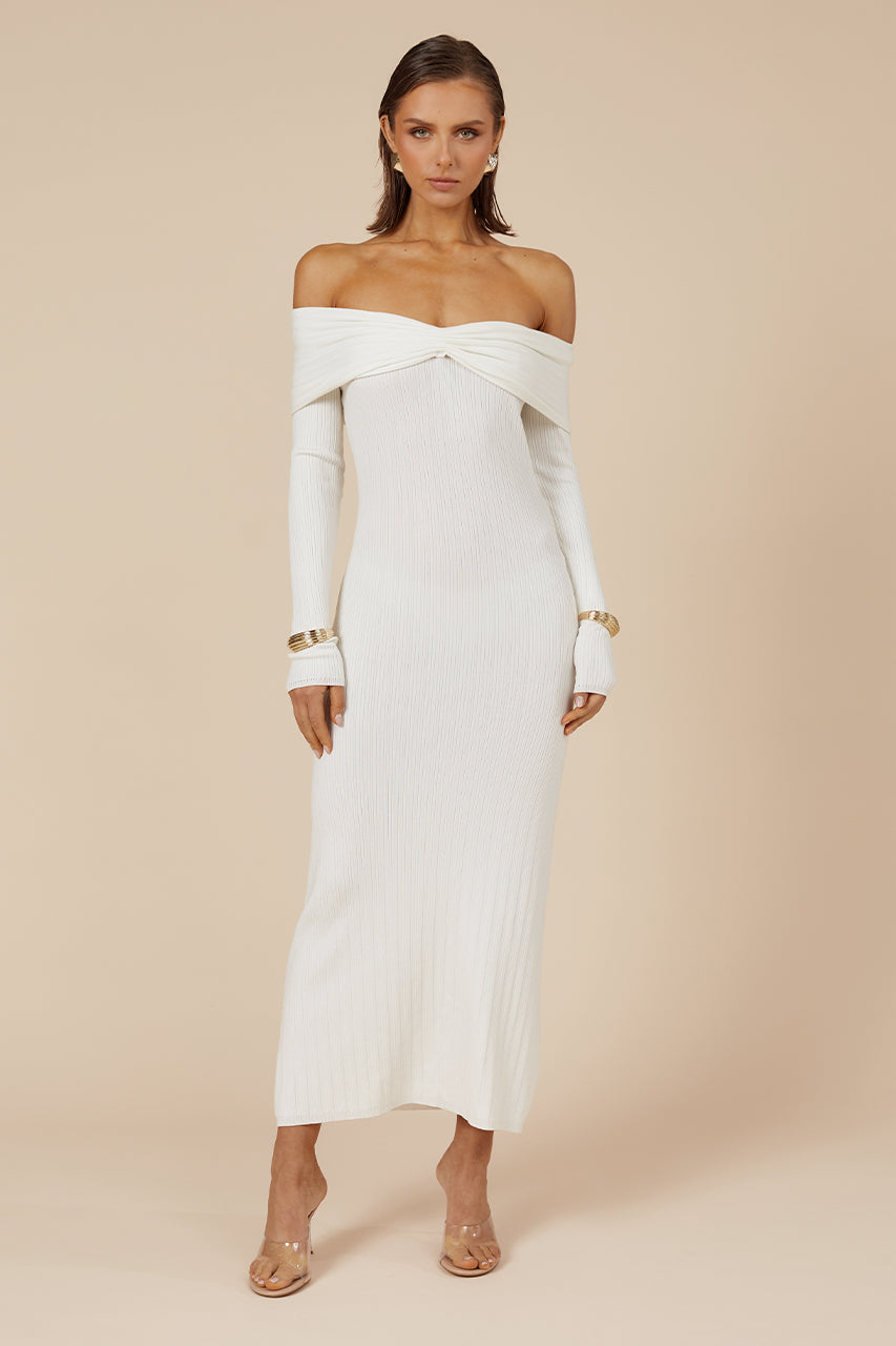 AIRILIE MIDI DRESS - WHITE - MADDY_POLLARD_RATL_JUNE-15