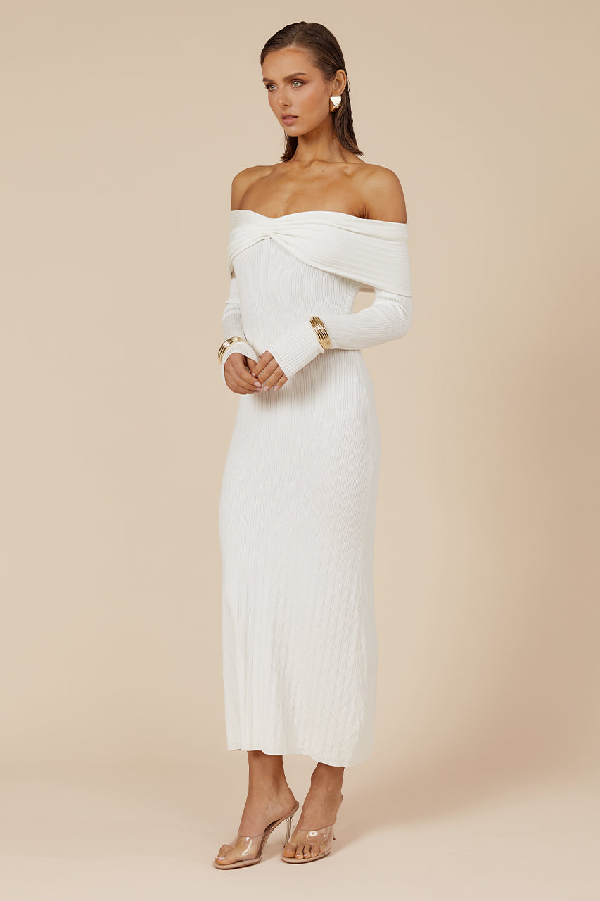 AIRILIE MIDI DRESS - WHITE - MADDY_POLLARD_RATL_JUNE-17