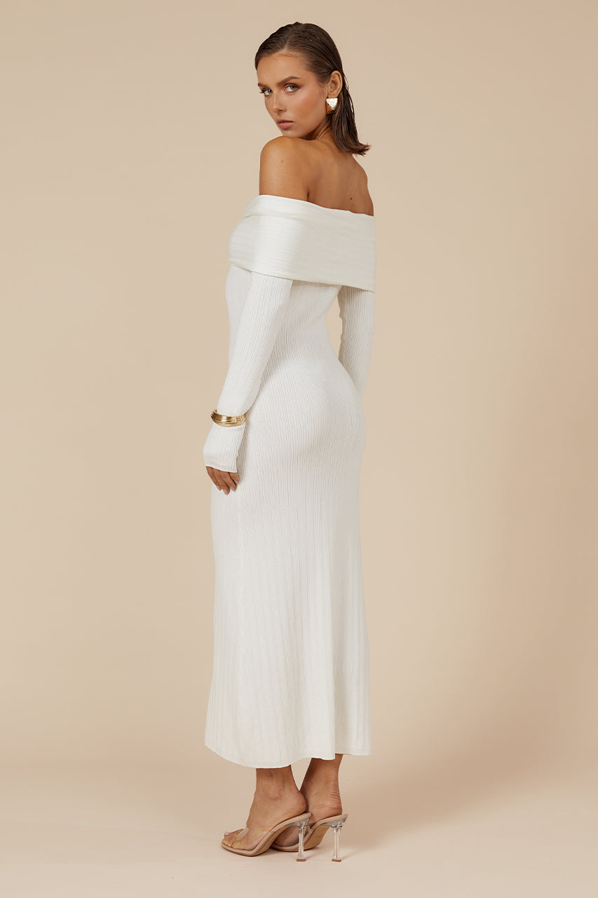 AIRILIE MIDI DRESS - WHITE - MADDY_POLLARD_RATL_JUNE-18