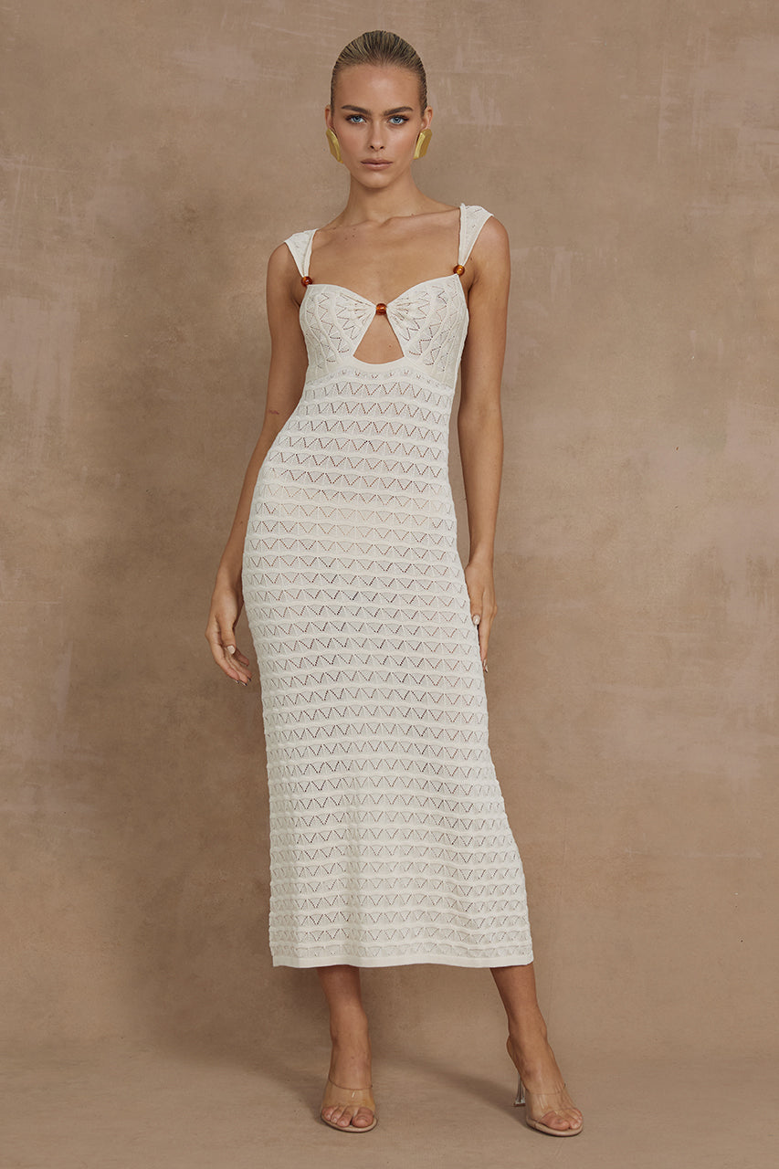 JUNO MIDI DRESS - IVORY L - MADDY_POLLARD_RUNAWAY-110