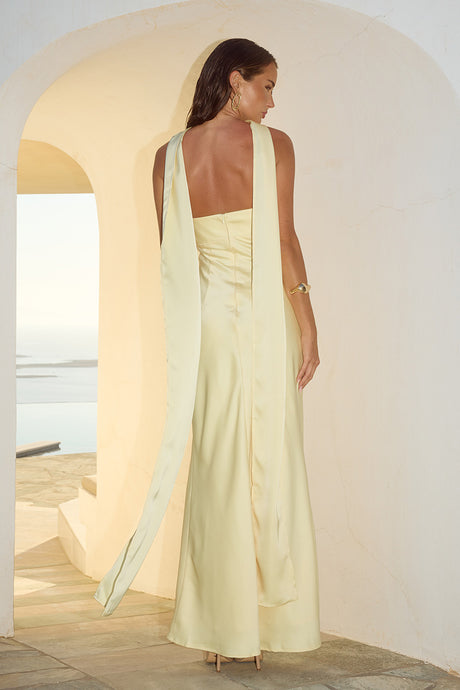 MADELEINE STRAPLESS MAXI DRESS - BUTTERMILK