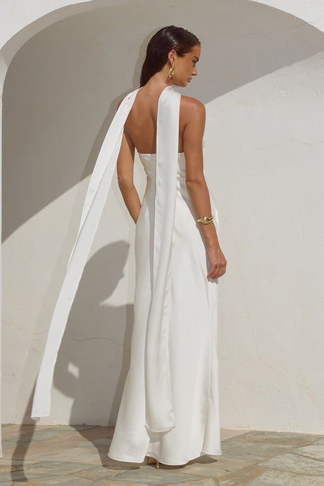 MADELEINE STRAPLESS MAXI DRESS - PEARL