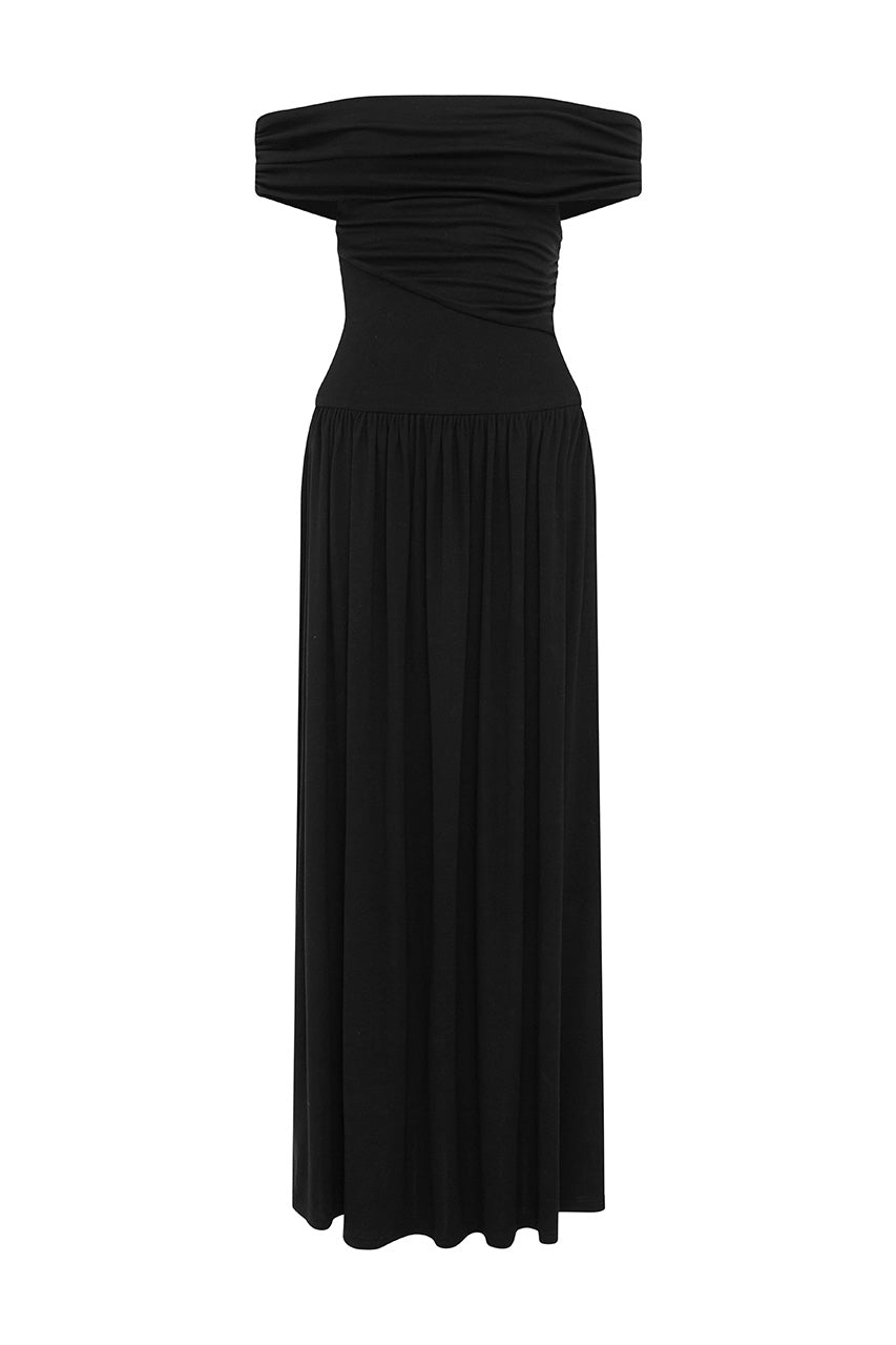 MANALLA MAXI DRESS - BLACK - MANALLAMAXIDRESSBLACK