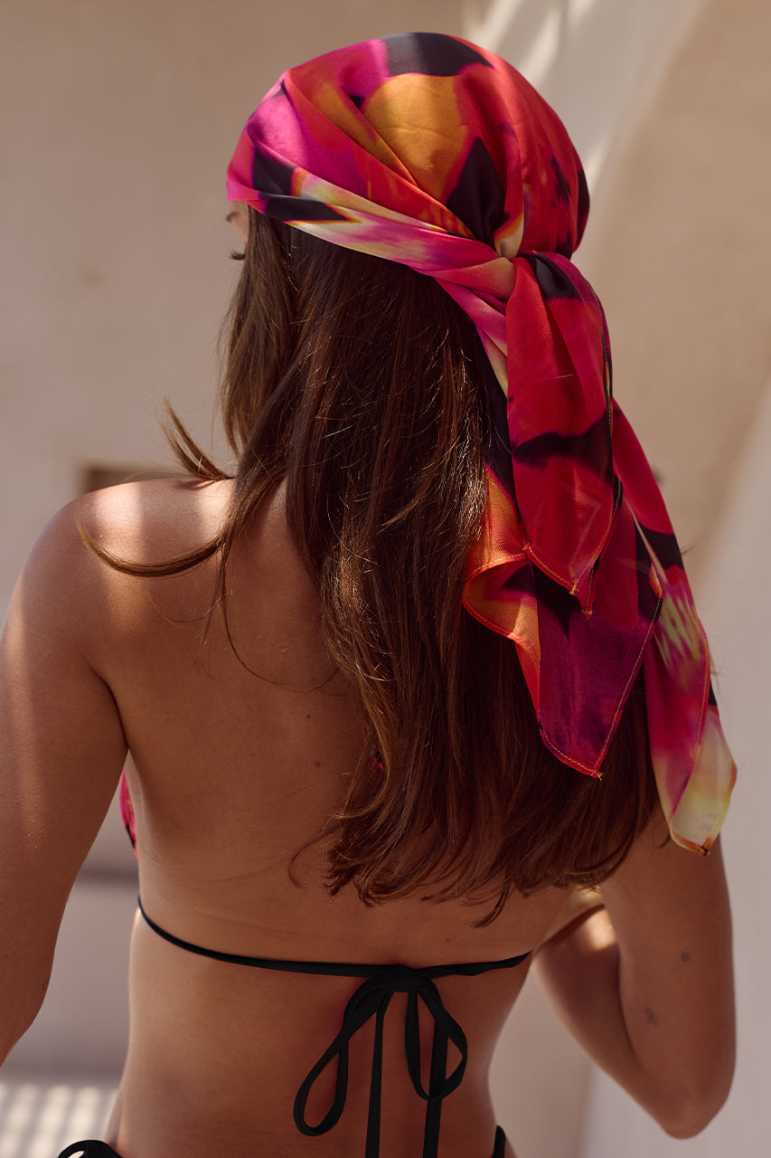 MARLEY HEAD SCARF - SKYE BLACK