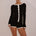 MILENIA SLEEVED KNIT TOP - BLACK