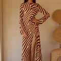 MONTIE SLEEVED MAXI DRESS - MONTIE CHOC