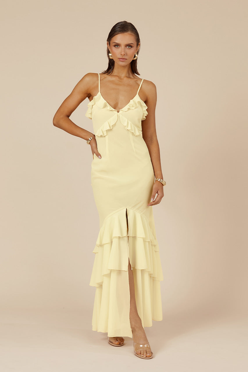 NAMARI MAXI DRESS - LEMON XXL - NAMARIMAXIDRESSLEMON_1