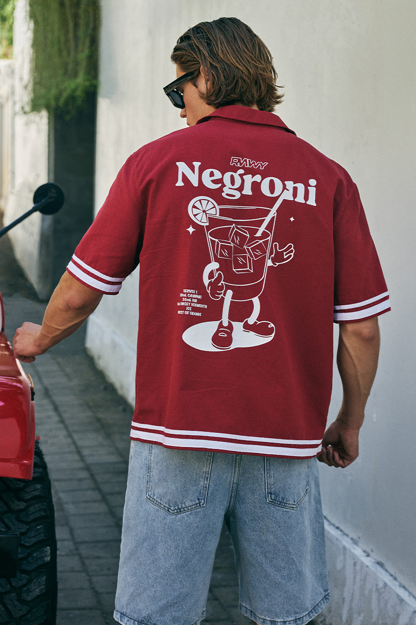 NEGRONI GRAPHIC SHORT - RED/WHITE