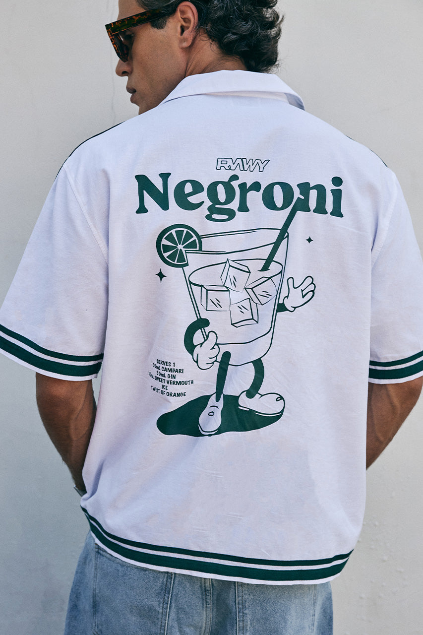 NEGRONI GRAPHIC SHORT - WHITE/KHAKI