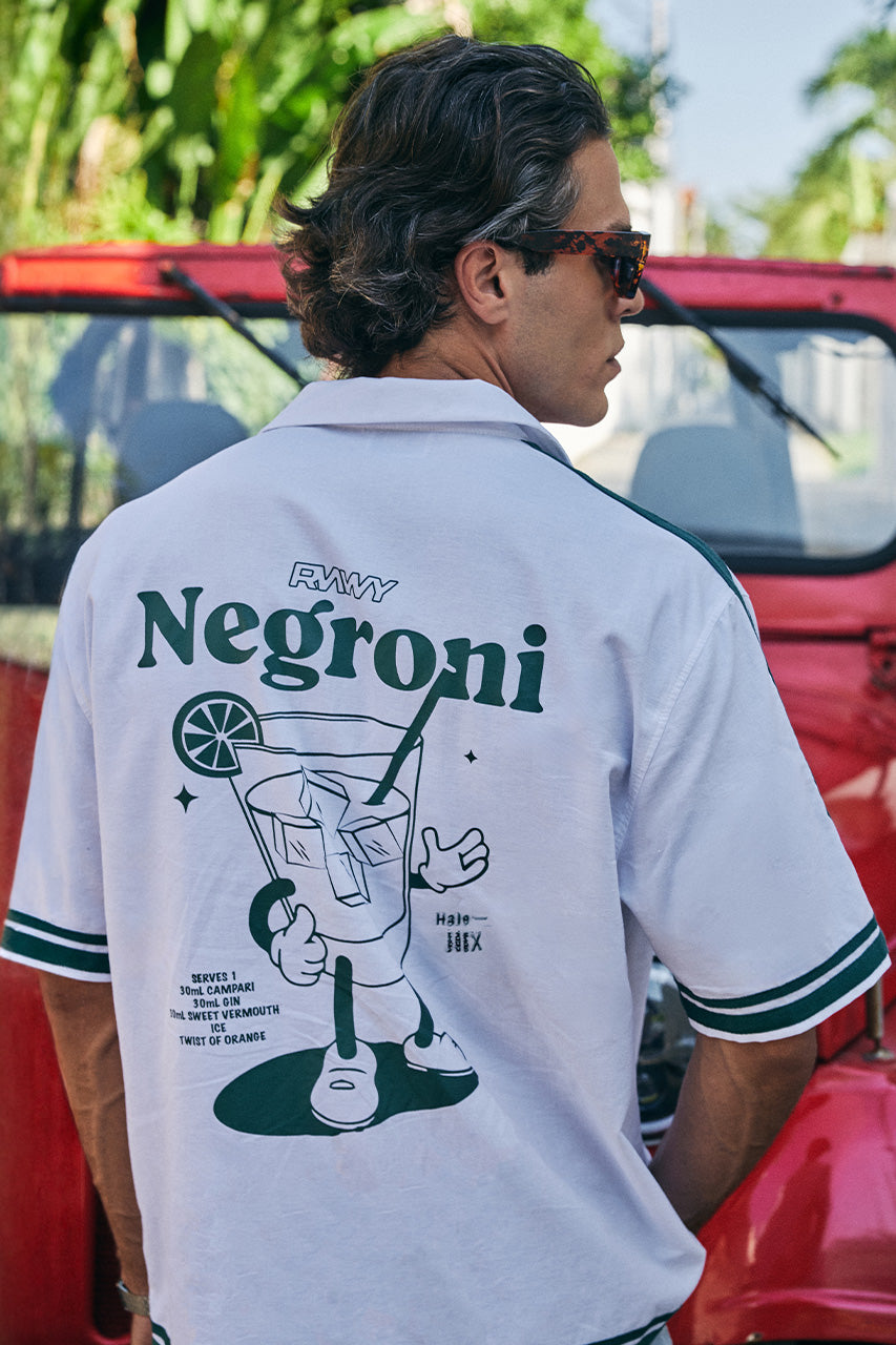 NEGRONI GRAPHIC SHORT - WHITE/KHAKI