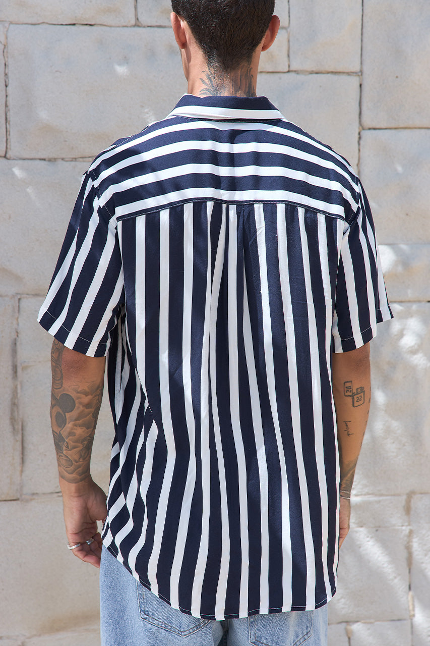 NICK SHIRT - NAVY/WHITE | Runaway The Label Australia