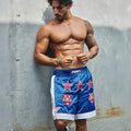 NOAH BOXING SHORTS - BLUE/WHITE