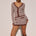 NOEMI KNIT MINI SKIRT - CHOC STRIPE