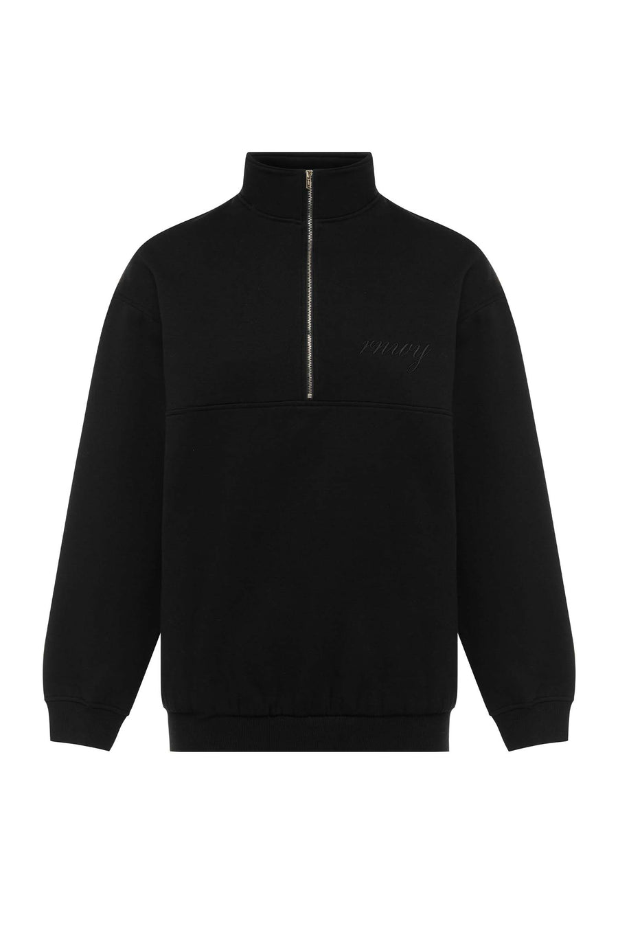 NOLA THREE QUARTER ZIP JUMPER - BLACK