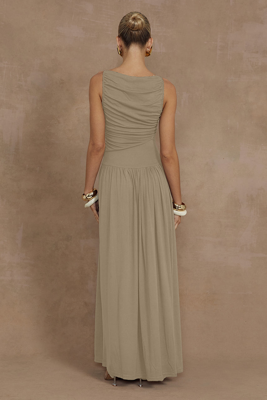 NALLA MAXI DRESS - SAND - Nalla-Beige-_4