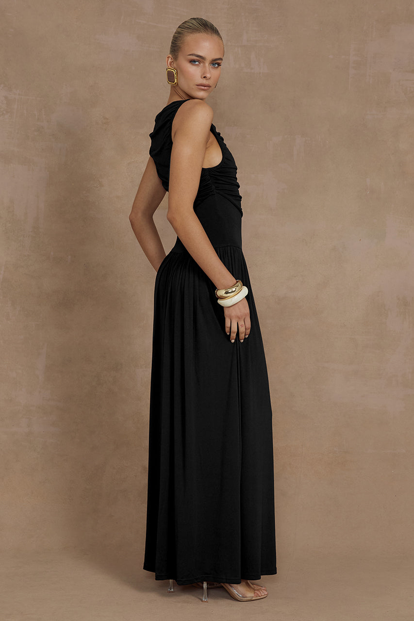 NALLA MAXI DRESS - BLACK - Nalla-Black-_3_-resized