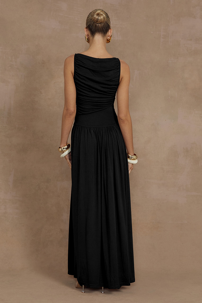 NALLA MAXI DRESS - BLACK - Nalla-Black-_4