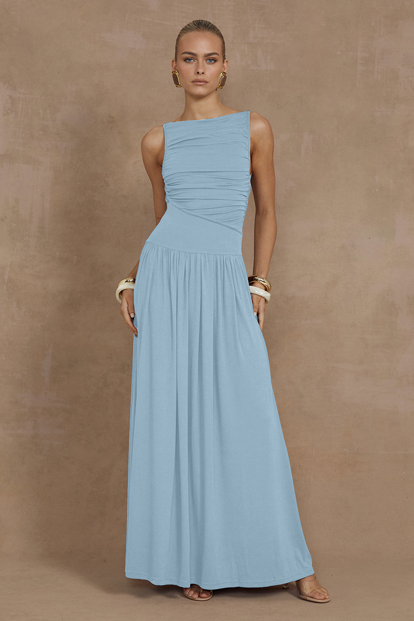 NALLA MAXI DRESS - ICE BLUE XXL - Nalla-Blue-_1