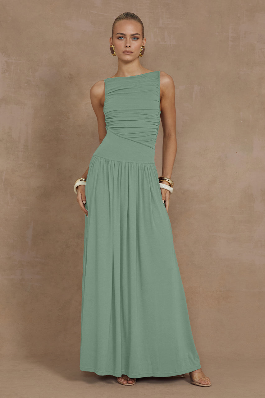 NALLA MAXI DRESS - SAGE - Nalla-Sage-_1