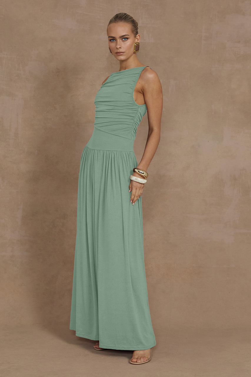 NALLA MAXI DRESS - SAGE - Nalla-Sage-_2