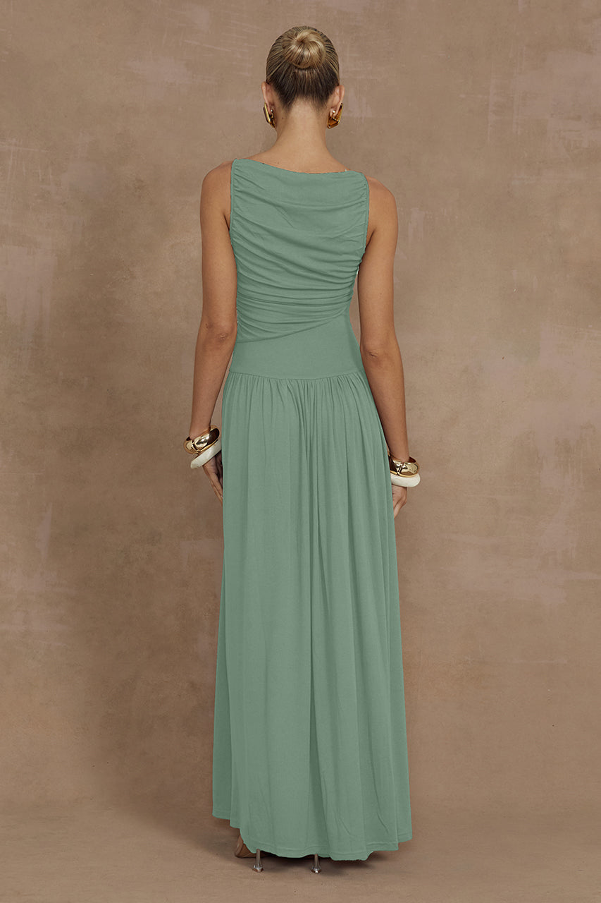 NALLA MAXI DRESS - SAGE - Nalla-Sage-_4