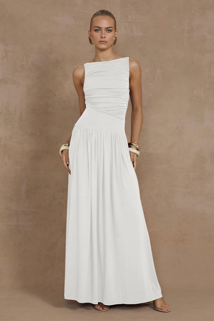 NALLA MAXI DRESS - WHITE - Nalla-White-_1_-resized