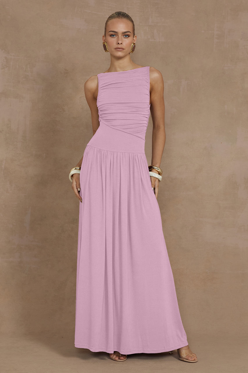 NALLA MAXI DRESS - PINK - Nalla-pink-_1