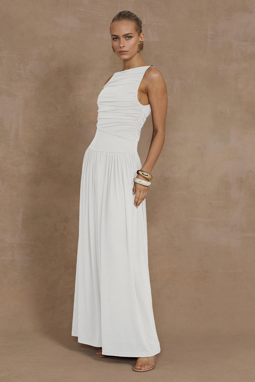 NALLA MAXI DRESS - WHITE - Nalla-white-_2_-resized