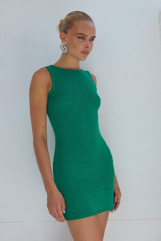 ODESSA MINI DRESS - EMERALD XXL - ODESSAMINIDRESSEMERALD_1