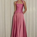 ODINA SQUARE NECK MAXI DRESS - BLUSH