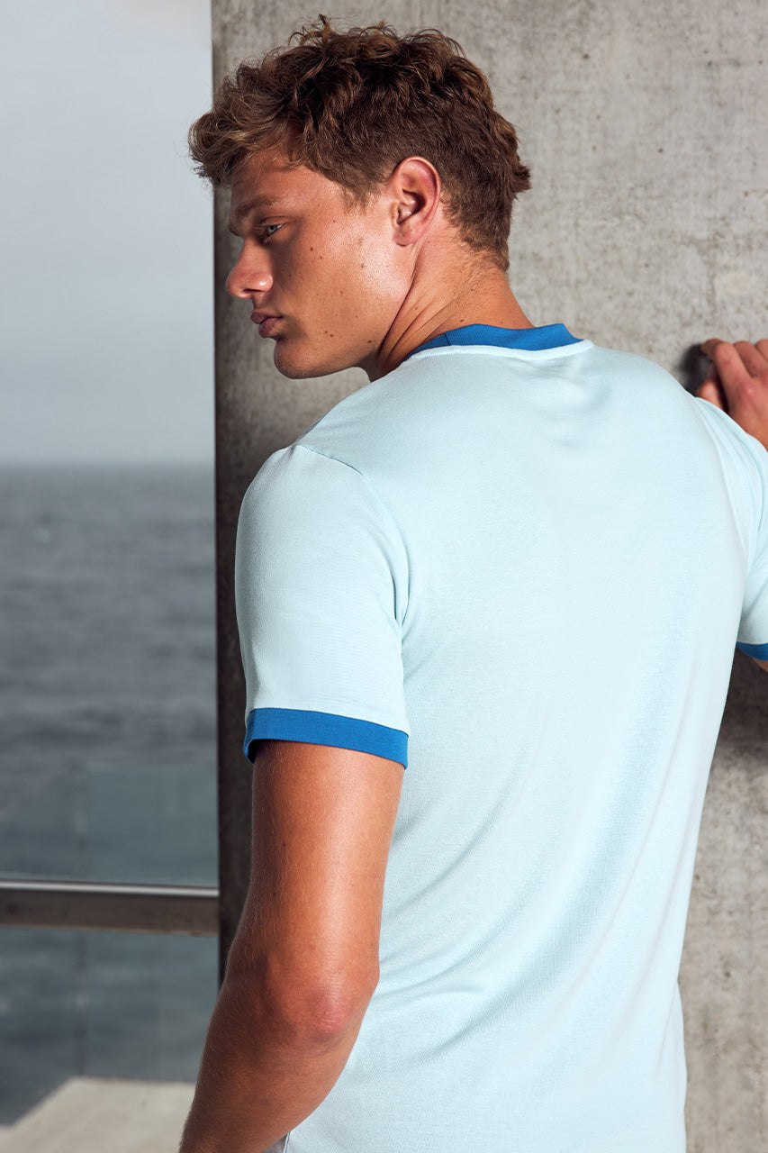 OLIVER SHORT SLEEVE T-SHIRT - LIGHT BLUE/ROYAL BLUE