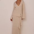OPHELIA KNIT MAXI SKIRT - CREAM